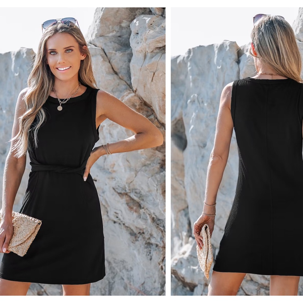 Cupshe Twisted Tank Crew Neck Dress Size L